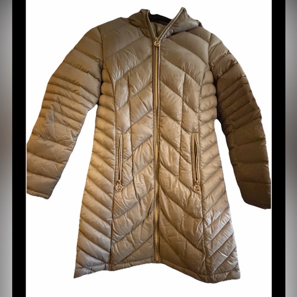 Michael Kors Jackets & Blazers - Michael Kors Jacket Womens Gray Packable Down Fill Puffer Coat Hoodie Quilted